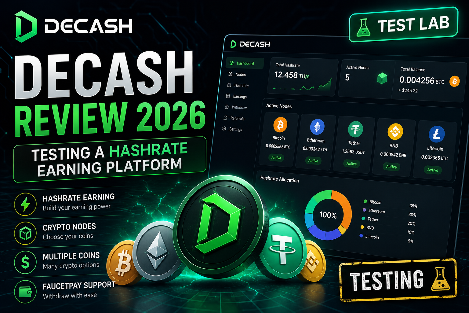 🧪 Decash Review 2026 – Testing a Hashrate Earning Platform 🔴 NO PAYING